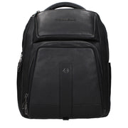 Piquadro Black Leather Backpack