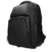 Piquadro Black Leather Backpack