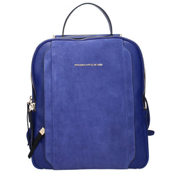 Piquadro Blue Leather Backpack