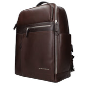 Piquadro Brown Leather Backpack