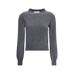 Ami Paris Gray Cashmere Cashmere Sweater