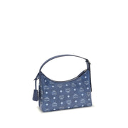 MCM Blue Fabric Shoulder Bag