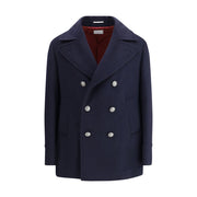 Brunello Cucinelli Blue Wool Coat