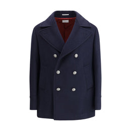 Brunello Cucinelli Blue Wool Coat