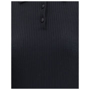 Dolce & Gabbana Black Cashmere Polo Shirt