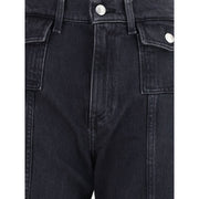 7FOR Black Cotton Jeans Denim