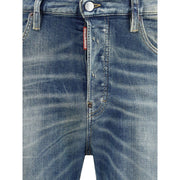 Dsquared² Blue Cotton Slim Fit Jeans