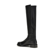 Stuart Weitzman Brown Calf Leather Bos Taurus Ankle Boots
