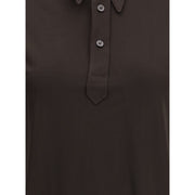 Margiela Brown Viscose Polo Shirt