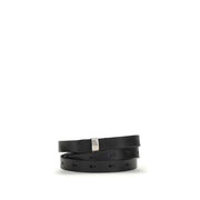 Undercover Black Leather Thin Belt