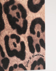 Dolce & Gabbana Multicolor Leopard Print Envelope Paper Post Card Holder