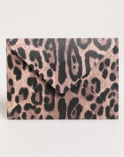 Dolce & Gabbana Multicolor Leopard Print Envelope Paper Post Card Holder
