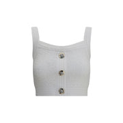 Balmain White Polyamide Top