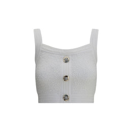 Balmain White Polyamide Top
