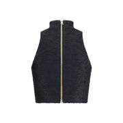 Balmain Black Viscose Top