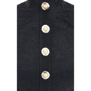 Balmain Black Viscose Top