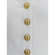 Balmain White Viscose Cardigan