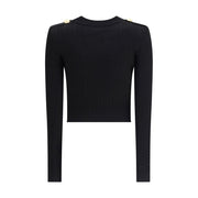 Balmain Black Viscose Cardigan