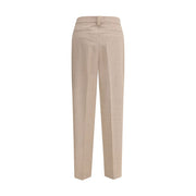 Fabiana Filippi Beige Fleece Wool Dress Pants