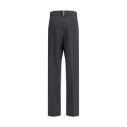Fabiana Filippi Gray Fleece Wool Casual Pants