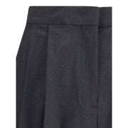 Fabiana Filippi Gray Fleece Wool Casual Pants