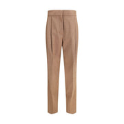 Fabiana Filippi Beige Fleece Wool Dress Pants