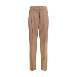 Fabiana Filippi Beige Fleece Wool Dress Pants