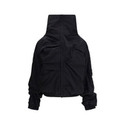 ALAINPAUL Black Polyamide Full-Length Jacket