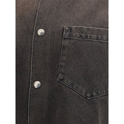 7FOR Black Cotton Denim Jacket