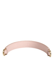 Dolce & Gabbana Strap Pink Leather Gold Tone Big Bag Handle Shoulder Strap