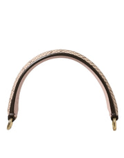 Dolce & Gabbana Beige Brown Snakeskin Leather Gold Ring Shoulder Strap