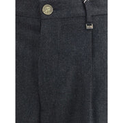 Vivienne Westwood Gray Fleece Wool Casual Pants