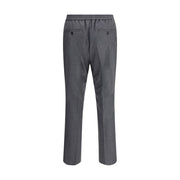 Ami Paris Gray Fleece Wool Casual Pants