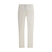 Brunello Cucinelli White Cotton Slim Fit Jeans