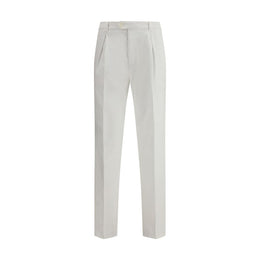 Brunello Cucinelli White Cotton Casual Pants