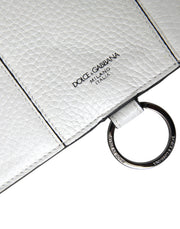Dolce & Gabbana White Calfskin Leather Large Crossbody Card Holder Wallet