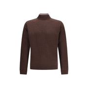 Cruna Brown Wool Turtleneck