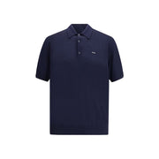 Prada Blue Fleece Wool Polo Shirt