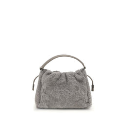 Brunello Cucinelli Gray Fur Shoulder Bag