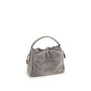 Brunello Cucinelli Gray Fur Shoulder Bag
