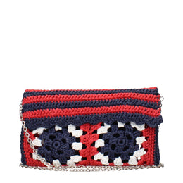 Miu Miu Multicolor Raffia Clutch Bag