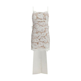 Self-Portrait White Nylon Casual Dress