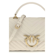 PINKO White Calf Leather Bos Taurus Wallet