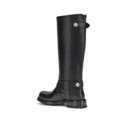 Dolce & Gabbana Black Calf Leather Bos Taurus Lace-Up Boots