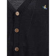 Vivienne Westwood Black Fleece Wool Cardigan