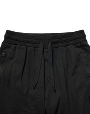 Dolce & Gabbana Black Cotton DG Logo Men Jogger Pants