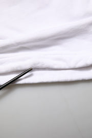 Dolce & Gabbana White Cotton Cargo Trousers Logo Patch Pants