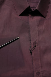 Dolce & Gabbana Maroon Cotton Collared GOLD Formal Dress Shirt