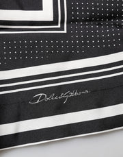 Dolce & Gabbana Black White StripeDot Print Casual Polo Shirt