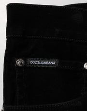 Dolce & Gabbana Black Cotton Slim Fit Denim Trouser Jeans
